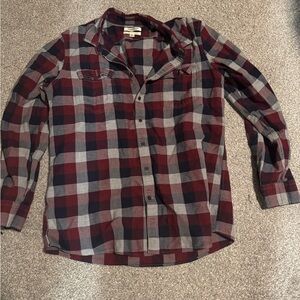 Goodthreads Red and Gray Plaid Casual Shirt